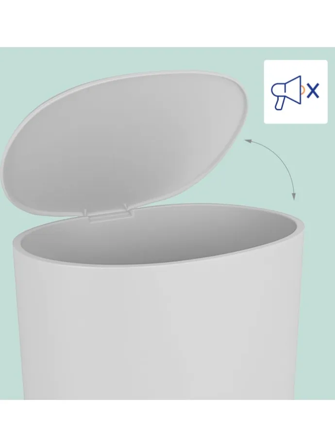 Mülleimer in Weiß - 10 Liter