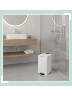 Mülleimer in Weiß - 30 Liter