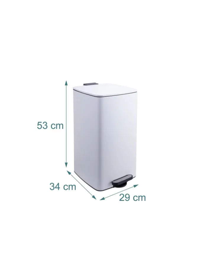 Mülleimer in Weiß - 30 Liter