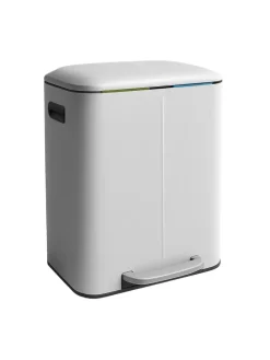 Mülleimer in Weiß - 2x 20 Liter