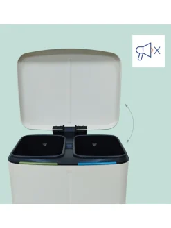 Mülleimer in Weiß - 2x 20 Liter