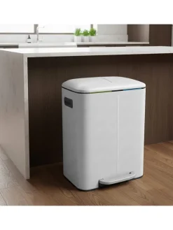 Mülleimer in Weiß - 2x 20 Liter