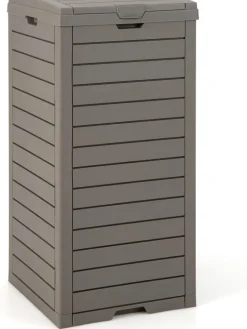 Mülleimer mit Deckel 141 L in Braun