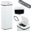 Mülleimer mit Sensor in Weiß - 50 Liter