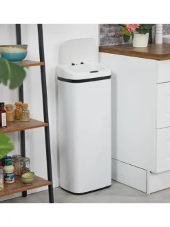 Mülleimer mit Sensor in Weiß - 50 Liter