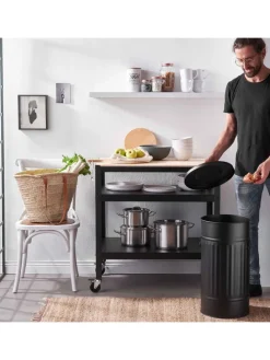 Mülltonne Oskar ZINC in Schwarz