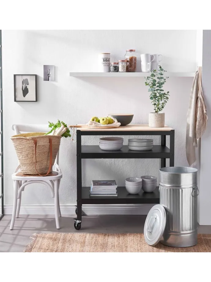 Mülltonne Oskar ZINC in Silber