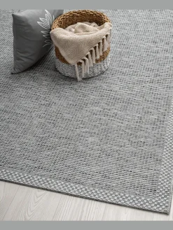 Moderner In-/Outdoor Teppich A in Grau