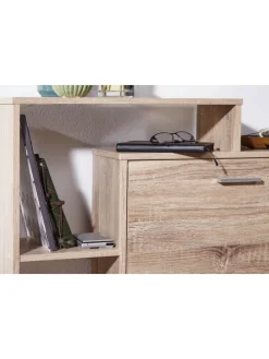 Moderner Schuhkipper MASSA Holz 2 Fächer Eiche 12 Paar Schuhe