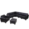 Modular Sofa-System 6-2 Moncalieri, Schwarz