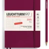 Monatsplaner & Notizbuch in Bordeaux - B6+