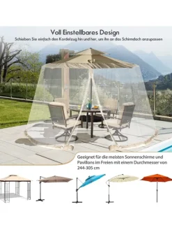 Moskitonetz für 2,5-3m Pavillon in Beige