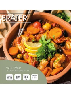 Multi-Bräter in Hellbraun - für 4 Personen