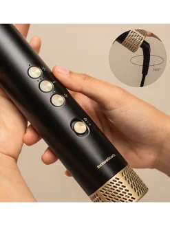 Multifunktions-Haartrockner in Schwarz