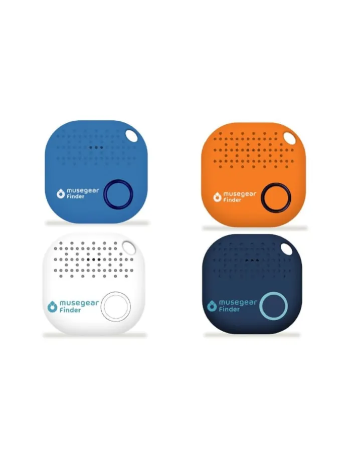 musegear Schlüsselfinder mit Bluetooth App aus Deutschland - 4er Pack bunt