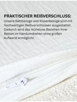 Musselin Bettwäsche in Weiß