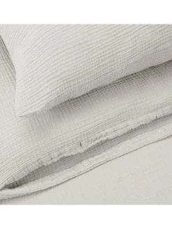 Musselin-Bettwäsche-Set "Lennox" in Helltaupe