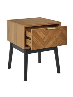 Nachttisch ''Felix'' in Hellbraun - (B)40 x (H)50 x (T)40 cm