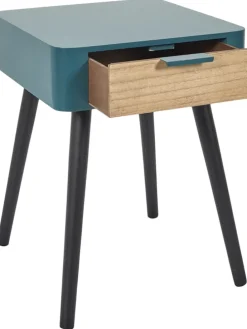 Nachttisch in Blau - (B)35 x (H)48 x (T)35 cm