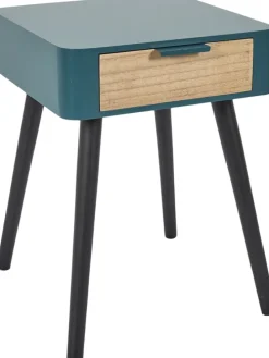 Nachttisch in Blau - (B)35 x (H)48 x (T)35 cm