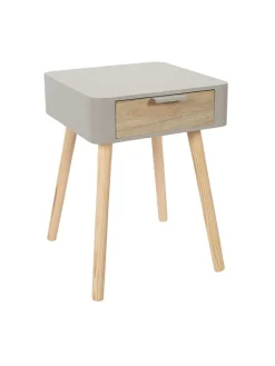 Nachttisch in Taupe - (B)35 x (H)48 x (T)35 cm