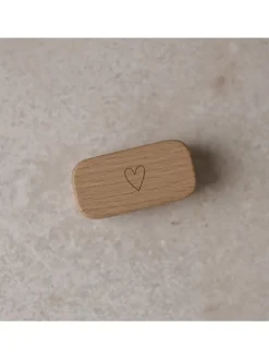 Nagelbürste "Herz" in Braun - (B)6 cm