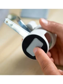 Nagelknipser in Grau/ Weiß - (H)10,5 x Ø 8,2 cm