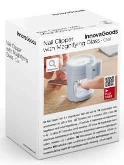 Nagelknipser in Grau/ Weiß - (H)10,5 x Ø 8,2 cm