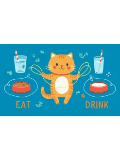 Napfunterlage in Blau - (L)40 x (B)70 cm