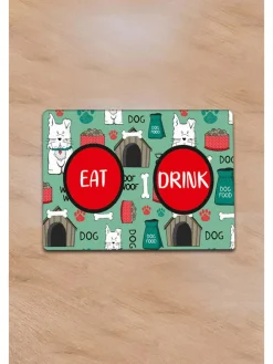 Napfunterlage in Grün/ Rot - (L)40 x (B)60 cm