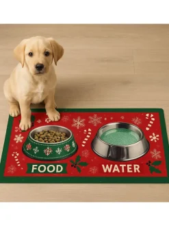 Napfunterlage in Rot - (L)40 x (B)70 cm