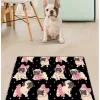 Napfunterlage in Schwarz/ Rosa/ Beige - (L)40 x (B)60 cm