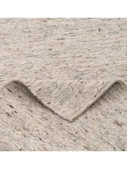 Natur Teppich Wolle Alaska Meliert in Braun