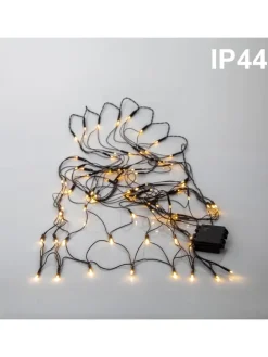 Netz LED-Lichterkette ,Akku, Batterie, warmweiß, outdoor, 80 LEDs, 15