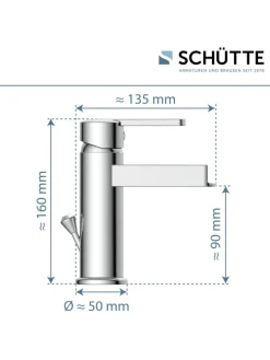 NIAGARA Waschtischarmatur, Chrom, mit Schwallauslauf