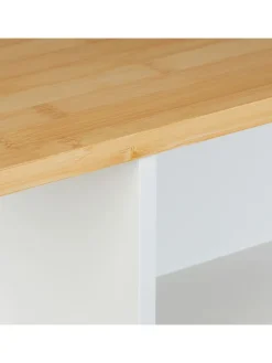 Nischenschrank in Weiß/ Natur - (B)17 x (H)79 x (T)75 cm