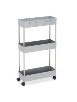 Nischenwagen in Grau - (B)15,5 x (H)70 x (T)40,5 cm