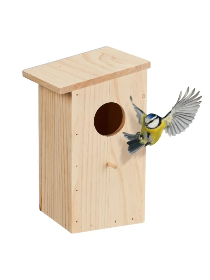 Nistkasten in Natur - (B)15 x (H)25,5 x (T)16 cm