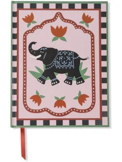 Notizbuch "Elephant" in Rosa/ Schwarz - (L)19,7 x (B)15,2 cm