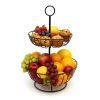 Obstkorb Etagere in Schwarz - 2 Etagen