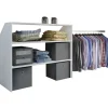 Offener Kleiderschrank Dachschrägen Regal Dacho l in Weiß