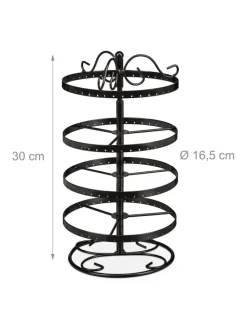 Ohrringhalter in Schwarz - (H)30 x Ø16,5 cm