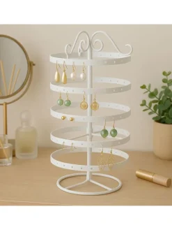 Ohrringhalter in Weiß - (H)30 x Ø16,5 cm