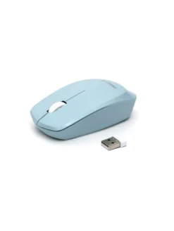 Omega OM229LB Kabellose Maus 1200 DPI, 24 GHz-Funk, USB-Empfänger in Hellblau