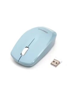 Omega OM229LB Kabellose Maus 1200 DPI, 24 GHz-Funk, USB-Empfänger in Hellblau