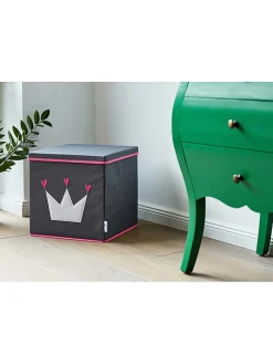 Ordnungsbox in Grau/ Pink - (B)33 x (H)33 x (T)33 cm