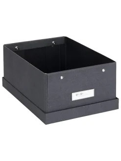 Ordnungsbox in Schwarz - (B)22,5 x (H)13,5 x (T)31,5 cm