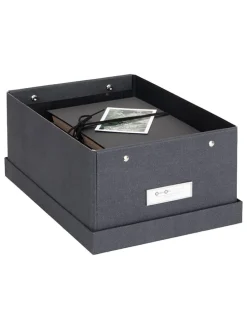 Ordnungsbox in Schwarz - (B)22,5 x (H)13,5 x (T)31,5 cm