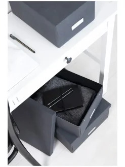 Ordnungsbox in Schwarz - (B)22,5 x (H)13,5 x (T)31,5 cm