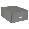 Ordnungsbox "Katrin" in Grau - (B)34,5 x (H)18,5 x (T)45 cm